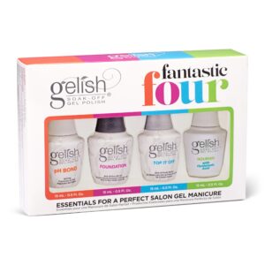 Gelish Fantastic Four - PH Bond 15ml, Foundation 15ml, Top It Off 15ml & Nourish Oil 15ml