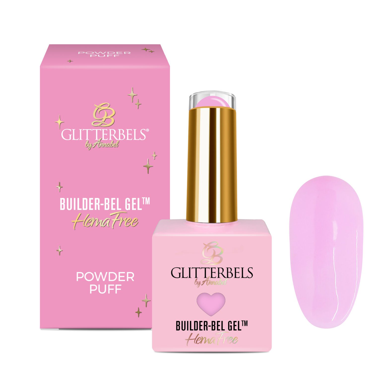 Pybugel Powder Powder Puff - Hema Free Builder Gel - Creative Academy