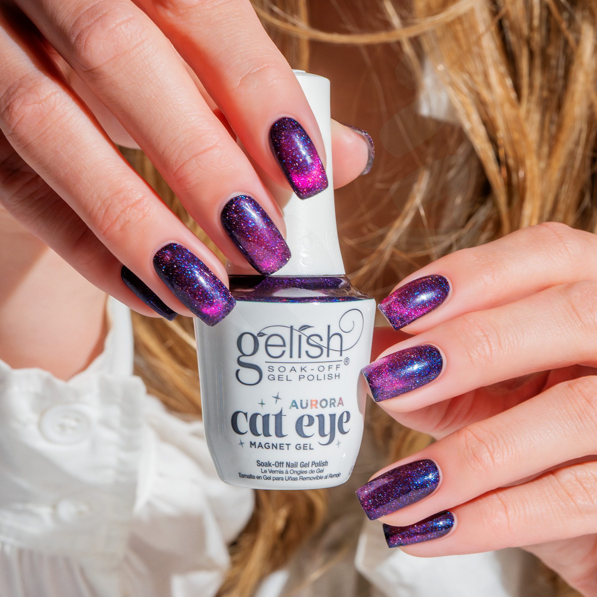 Gelish Cat Eye - Love At First Sight (Magenta Swirl Effect)