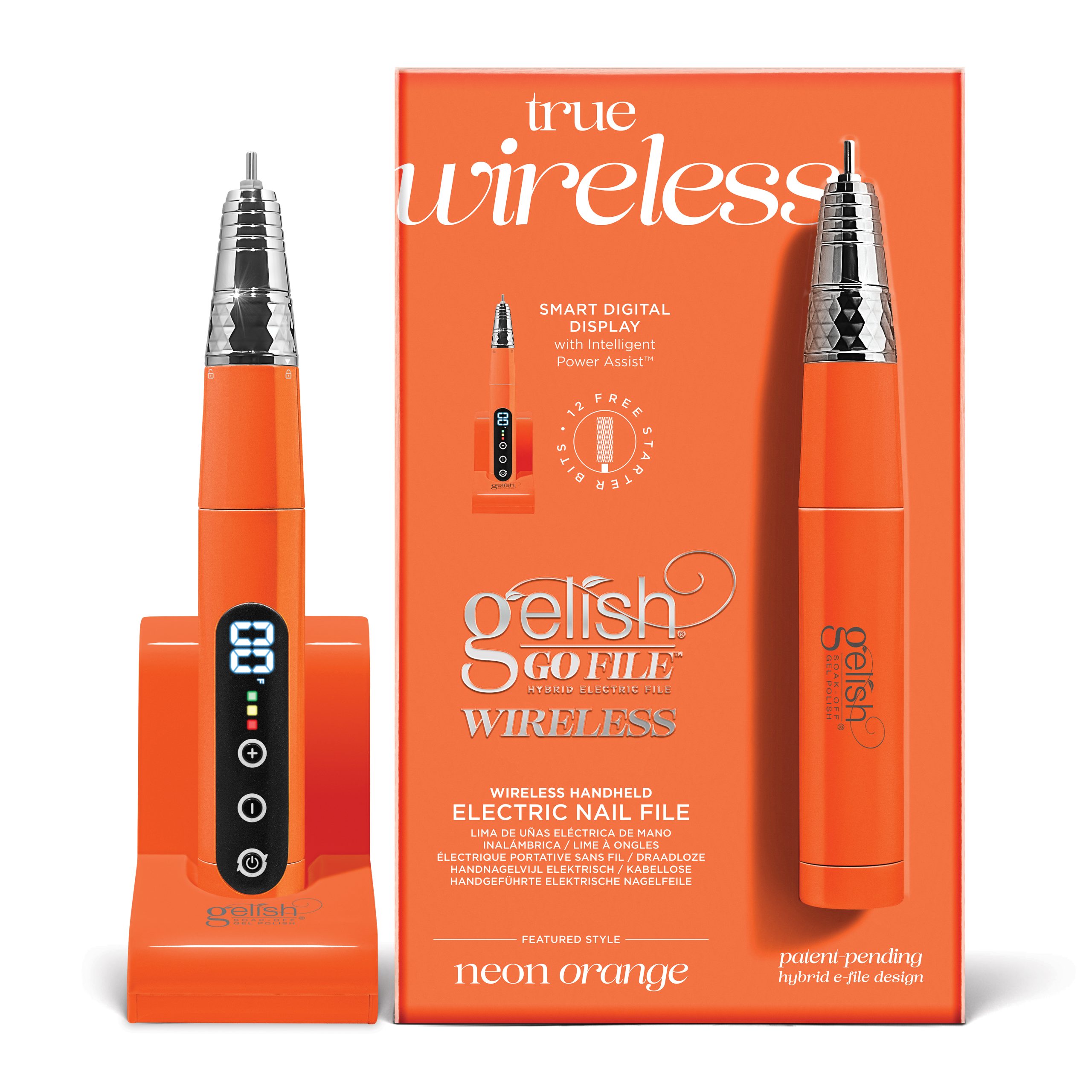 Gelish Go File Wireless - Neon Orange