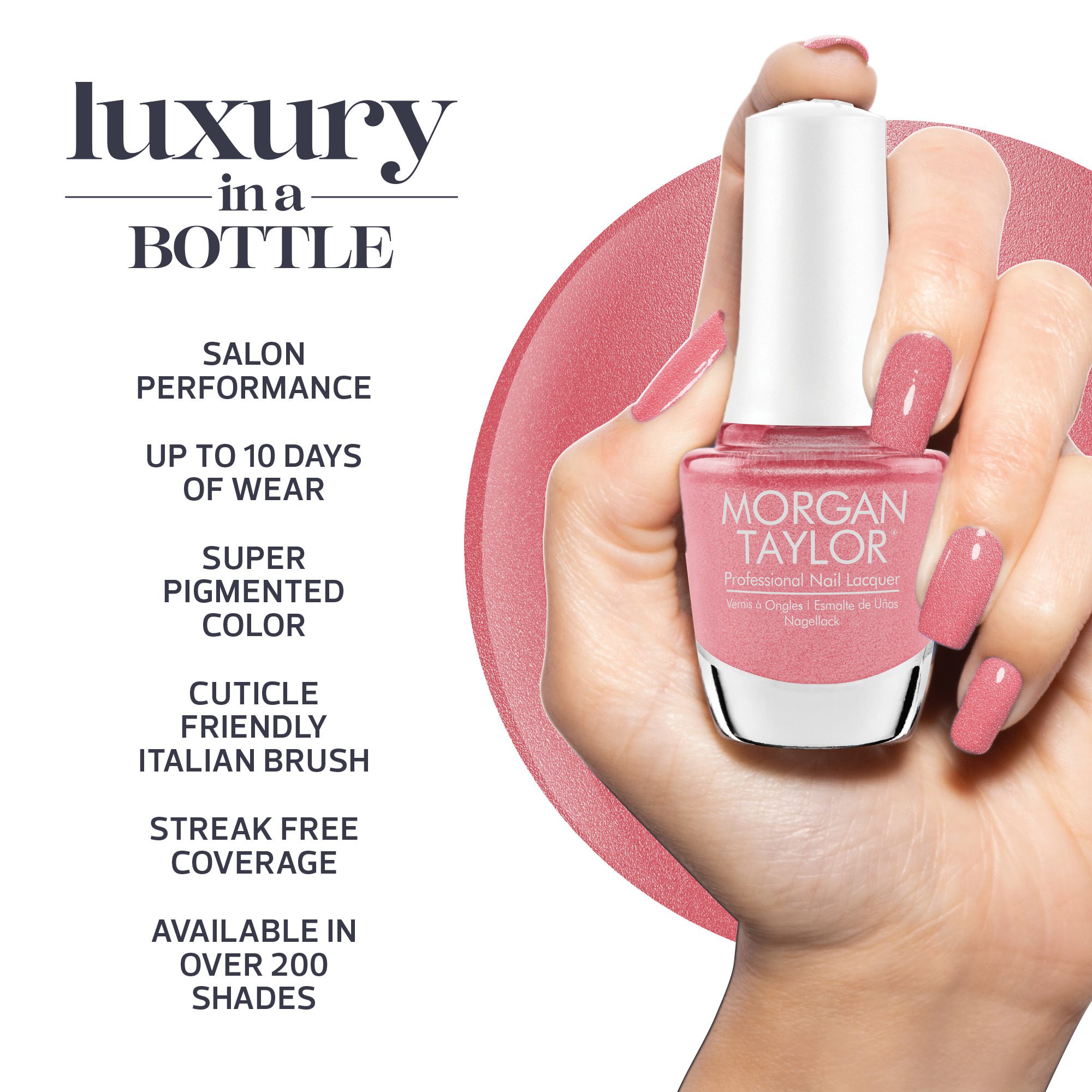 Morgan Taylor Citrus Halo - Coral Pink Pearl- Prism Blooms