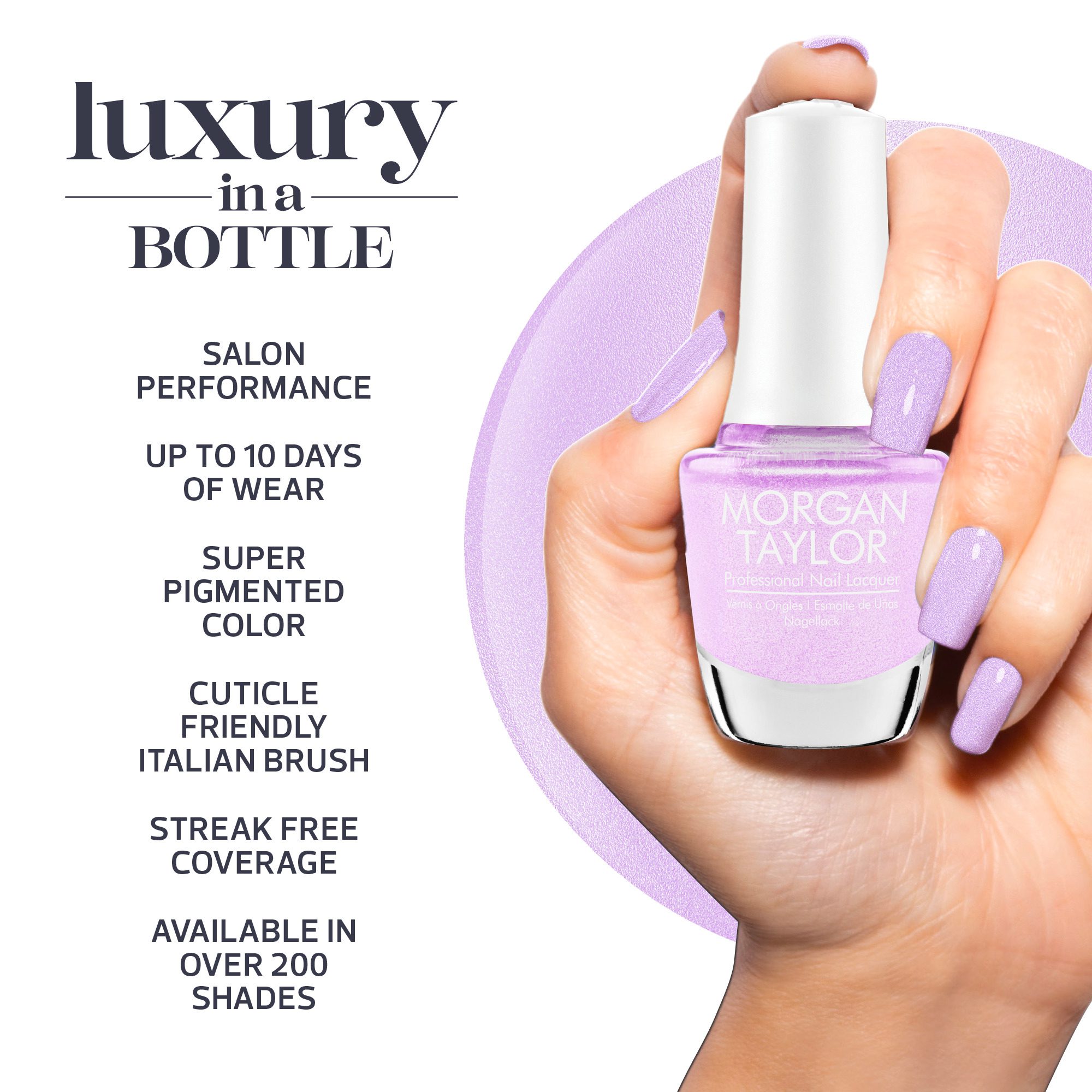 Morgan Taylor Lucidly Lavender - Lavender Pearl- Prism Blooms