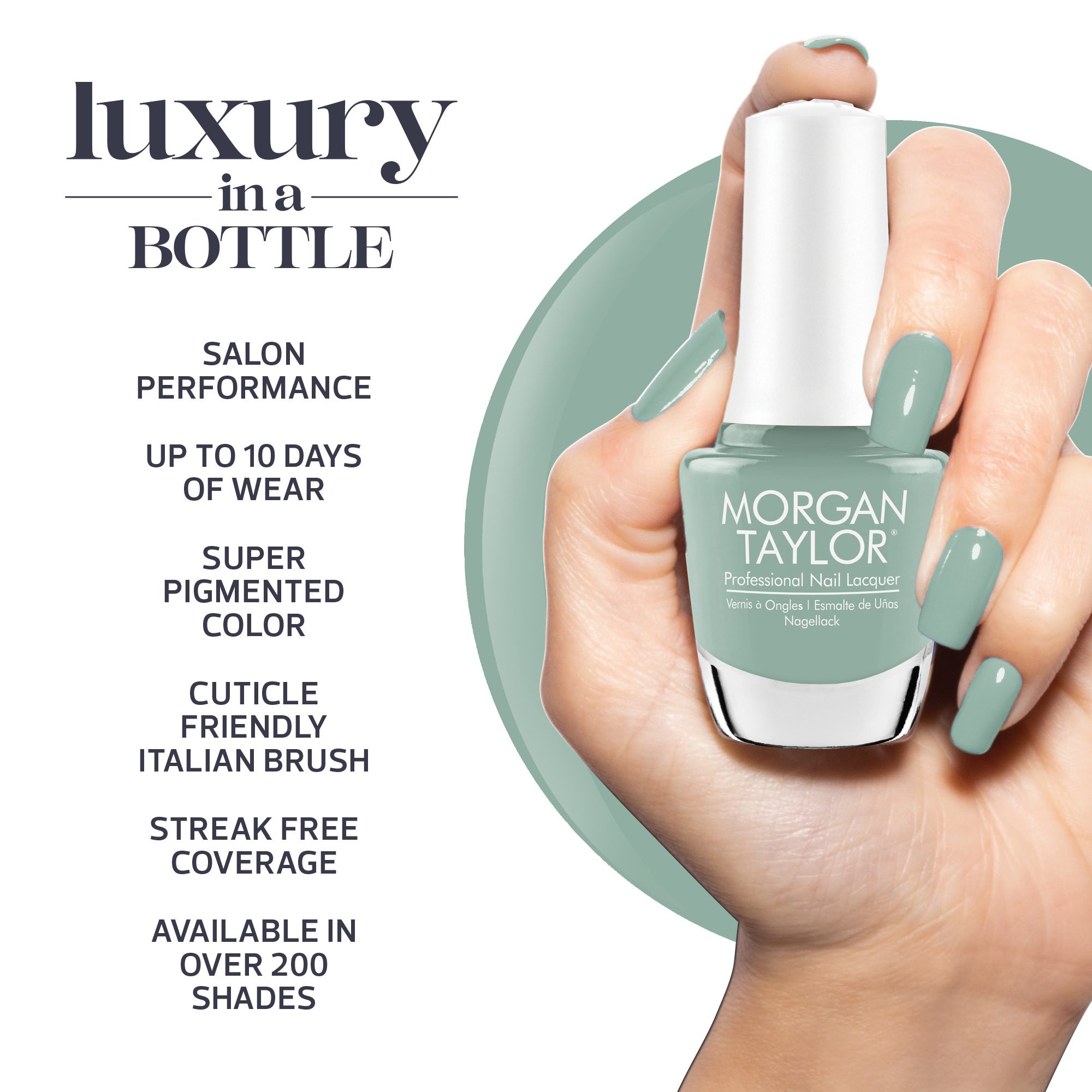 Morgan Taylor Mint For Me - Light Green Teal- Prism Blooms
